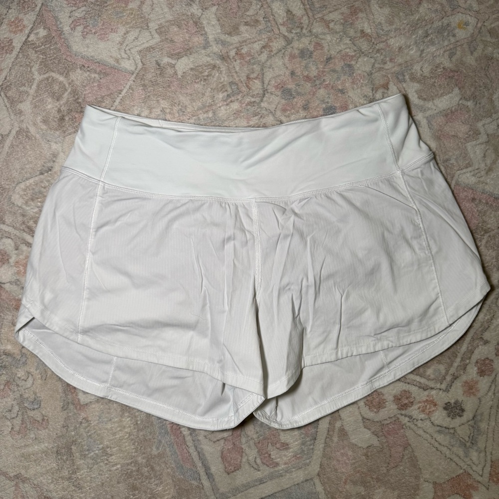 Lululemon White Athletic Shorts